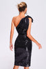 Page One Shoulder Sequin Midi Dress