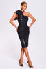 Page One Shoulder Sequin Midi Dress