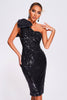 Page One Shoulder Sequin Midi Dress