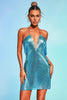 Rocelle Metallic Mesh Mini Dress
