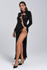 Rebeka Sequin Slit Maxi Dress
