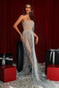 Everly glitter mesh maxi-jurk