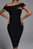 Afare off-shoulder cocktailjurk