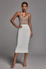 Abito fasciante Cornelia Pearl Halter - Beige
