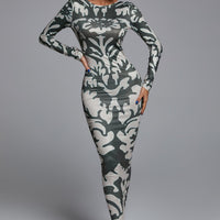 Malia Open-back Printed Maxi Dress