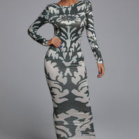 Malia Open-back Printed Maxi Dress