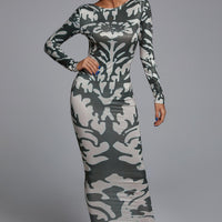 Malia Open-back Printed Maxi Dress