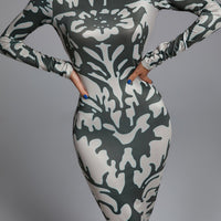 Malia Open-back Printed Maxi Dress