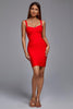 Meadow Bandage Mini-jurk - Rood