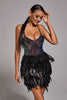 Abito in piume con paillettes Modivs