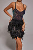 Abito in piume con paillettes Modivs