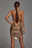 Next Level Diamante Mesh Metal Dress