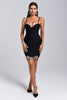 Saloma Diamonate Mini Bandage Dress