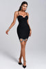 Saloma Diamonate Mini Bandage Dress