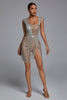 Sedaya Glitter Mesh Mini-jurk - Zilver 