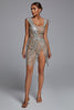 Sedaya Glitter Mesh Mini-jurk - Zilver 