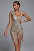 Sedaya Glitter Mesh Mini-jurk - Zilver 