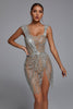 Sedaya Glitter Mesh Mini-jurk - Zilver 