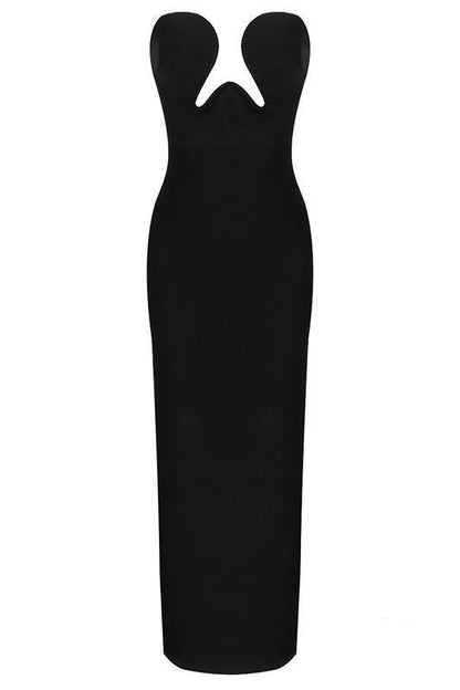 Theodora Black Maxi Bandage Dress
