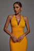Griselda Halter Lemon Cocktail Dress