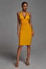 Griselda Halter Lemon Cocktail Dress