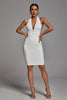 Griselda halter witte cocktailjurk