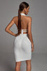 Griselda halter witte cocktailjurk