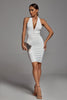 Griselda halter witte cocktailjurk
