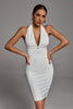 Griselda halter witte cocktailjurk
