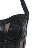 Abito da cocktail Halter nero metallizzato - nero