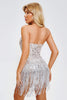 Miniabito Sorel con nappe e paillettes perlate