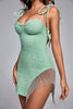 Miniabito Miyasa con nappe intrecciate - verde 