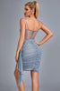Miniabito con corsetto in rete Larisa - Grigio