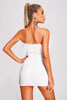 Tafari strapless mini-jurk met veren 