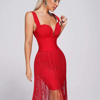 Cersih Tassel Midi Bandage Dress