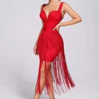 Cersih Tassel Midi Bandage Dress