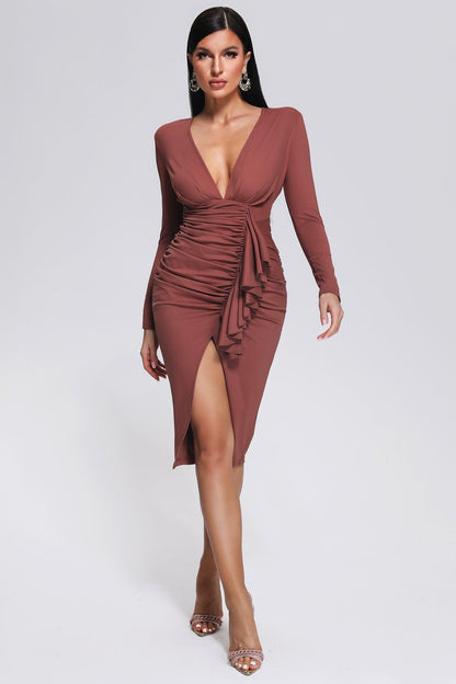 Rumia Ruched Midi Dress