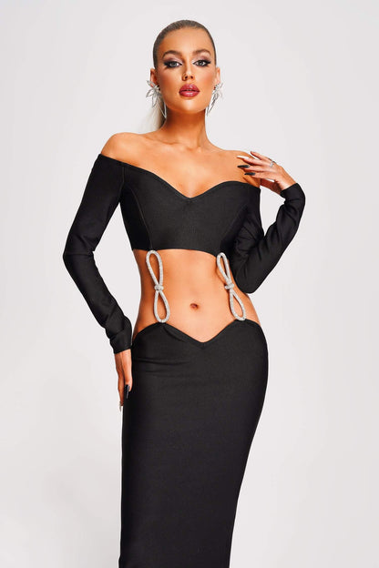 Yvonne Diamonate Maxi Bandage Dress