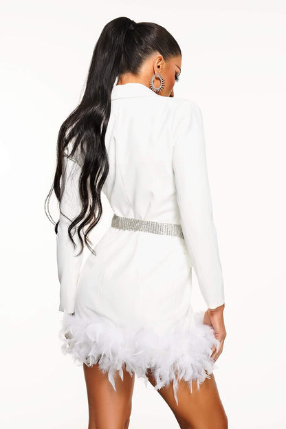 Gala Feather Blazer Dress