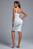 Euopa Diamonate Mini Bandage Dress
