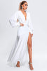 Lacava Satin Slit Maxi Dress