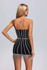Miniabito Lola Diamondate con nappe - Nero