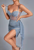 Miniabito con corsetto in rete Larisa - Grigio