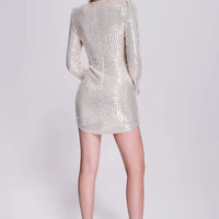 Dye Sequin Mini Dress