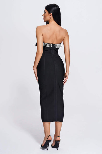 Dakana Sequin Midi Bandage Dress