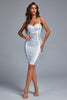 Euopa Diamonate Mini Bandage Dress