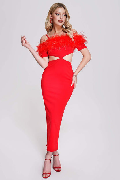 Nivia Feather Midi bandagejurk