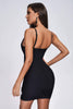 Charlotte Diamonate Mini Bandage Dress - Black