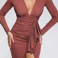 Rumia Ruched Midi Dress