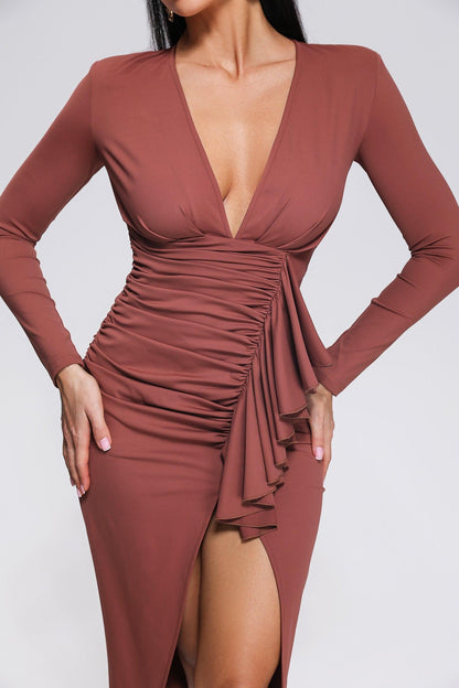 Rumia Ruched Midi Dress